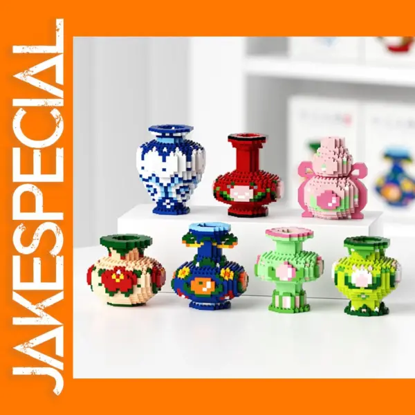 Mini Flower Vase Building Blocks DIY Set