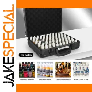 Paint Bottle Organizer Suitcase with 95 Holes