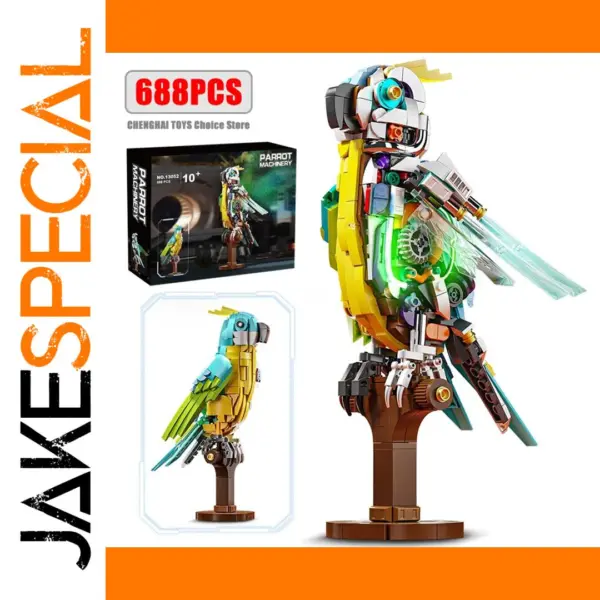 688PCS Parrot Mechanical Building Block Set