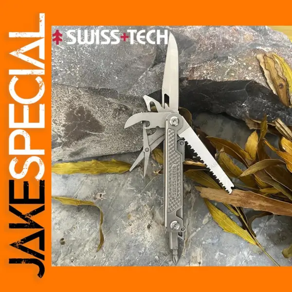 11-in-1 Swiss-Tech Folding Multitool Knife