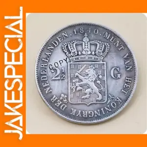 1840 Netherlands 2.5 Gulden Replica Coin