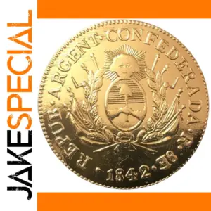 1842 La Rioja Gold Copy Coin 33mm