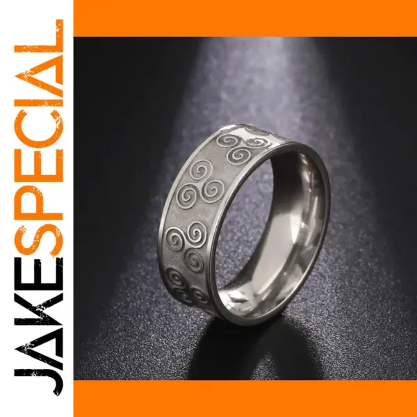 Triskelion Stainless Steel Vintage Ring