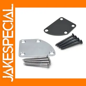 Metal Electric Guitar Neck Plate with Screws