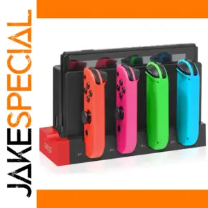 Vibrant Multi-Color Joycon Charging Station for Switch
