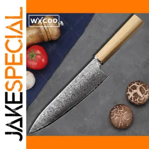 Damascus Steel Chef Knife and Meat Cleaver