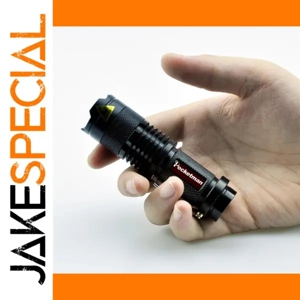 LED Zoomable Flashlight 2000 Lumens Waterproof