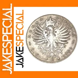 Antique Style 1901 Italy 5 Lire Copy Coin