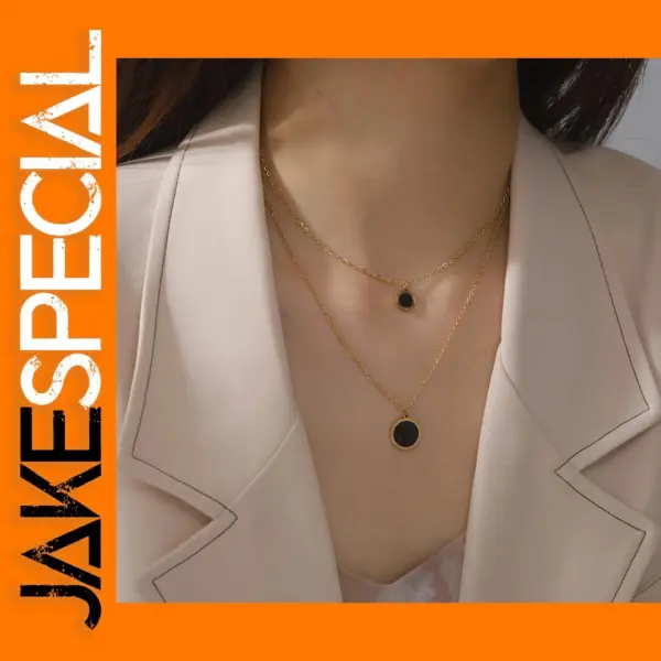 Trendy Double Layer Stainless Steel Necklace