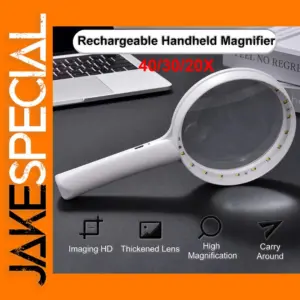 Rechargeable Handheld Illuminated Magnifier 40/30/20X
