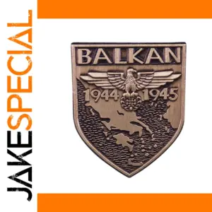 German Balkan Shield Medal Brooch Pin 30mm