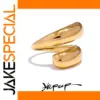 Yhpup Stainless Steel Geometric Ring 18K PVD Plated