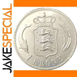 Denmark 1 Krone Antique Silver Copy Coin