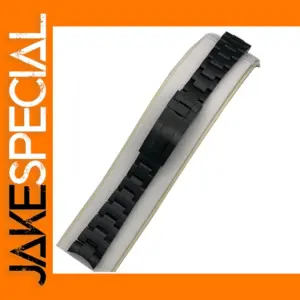 20CM Black Stainless Steel Watch Strap 20MM