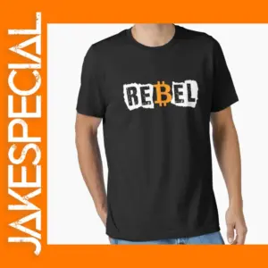 Bitcoin Rebel Cryptocurrency T-Shirt for Men