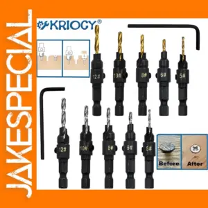 5-Piece Woodworking Countersink Drill Bit Set