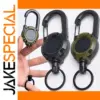 Retractable Keychain Carabiner with Steel Rope