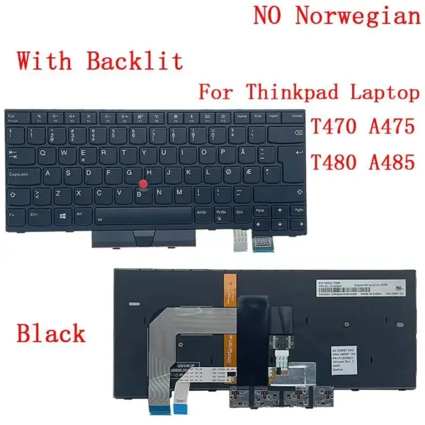 Lenovo ThinkPad Backlit Keyboard for T470/T480 - Image 11
