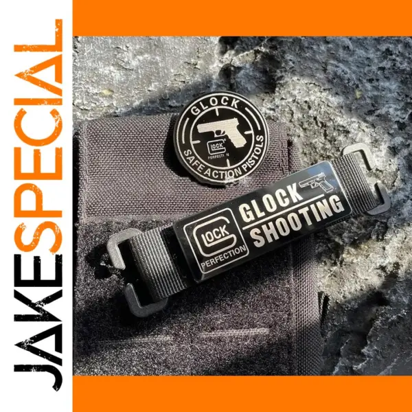 GLOCK Metal T-34 Morale Patch Hook & Loop Badge