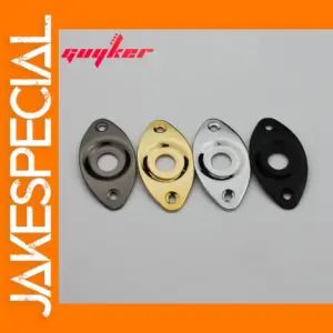 Oval Curved Metal Jack Plate for Guitar Bass