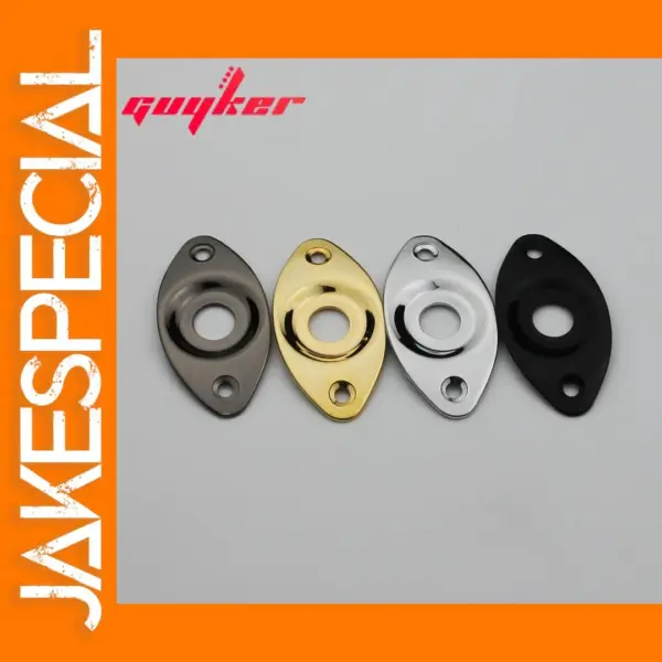 Oval Curved Metal Jack Plate for Guitar Bass