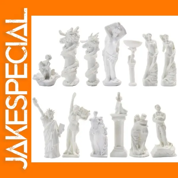13pcs HO Scale Fountain Statue Model Set
