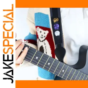 Adjustable Guitar Strap with Plectrum Storage