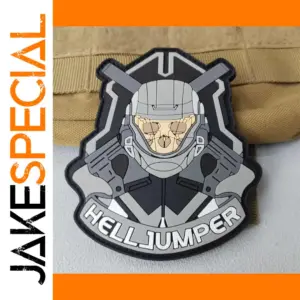 HellJumper Skull PVC Patch for Clothing and Bags