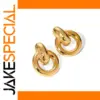 Gold Plated Stainless Steel Twisted Knot Earrings