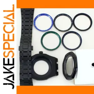 41mm Black Octagon Sapphire Watch Case Set
