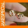 Trendy Heart Stud Earrings for Women