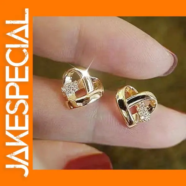 Trendy Heart Stud Earrings for Women