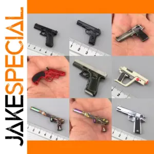 1/6 Scale P38 PPK Mini Metal Revolver Model for Dioramas
