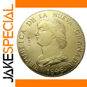 1846 Colombia 16 Pesos Gold Copy Coin