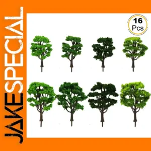 16pcs HO Scale Model Trees for Layouts