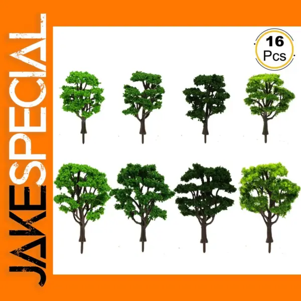 16pcs HO Scale Model Trees for Layouts