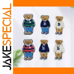 Cute Bear Embroidered Iron-On Patch for Clothing