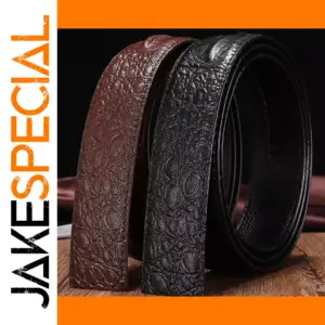 Leather Crocodile Pattern Men's Belt