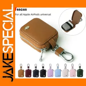 Universal Leather AirPods Case with Zipper