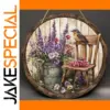 Rustic Round Wooden Sign for Decor