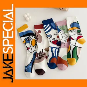 5 Pairs Cute Kawaii Middle Tube Cotton Socks