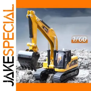 1:60 Alloy Diecast Excavator Toy Model Vehicle