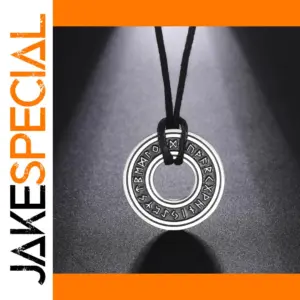 Vintage Viking Runes Pendant Necklace for Men