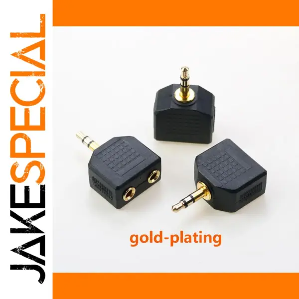 Gold-Plated Y Splitter Audio Adapter Set
