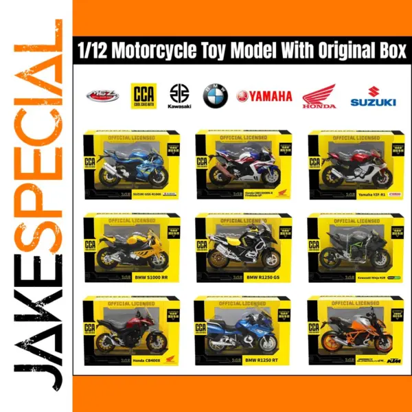 1:12 Scale Diecast Motorcycle Model Collection