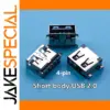 10 Pcs USB 2.0 AF 4-Pin Short PCB Connectors