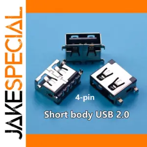 10 Pcs USB 2.0 AF 4-Pin Short PCB Connectors