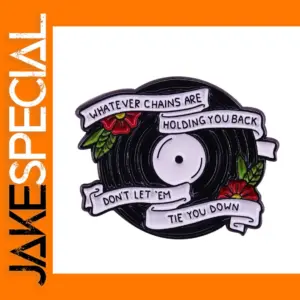 Vinyl Record Flowers Enamel Pin for Collectors