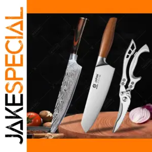 Japanese Kitchen Chef's Knife with Wooden Handle
