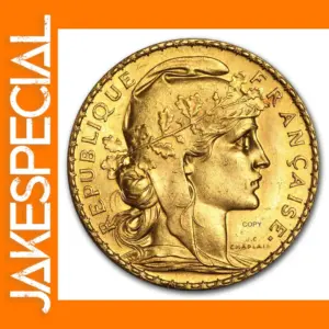 1913 Gold Marianne Rooster Replica Coin